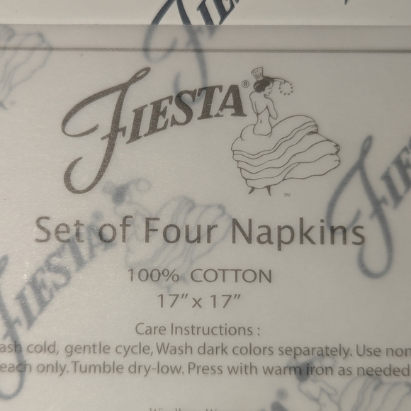 Fiesta Logo Cloth Napkins 2 Boxes New In Box - Picture 4 of 5